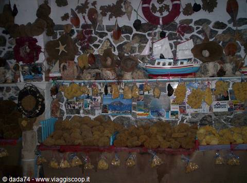 Negozio di spugne a Kalymnos