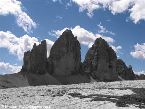Tre Cime di Lavaredo versante Nord dal Sasso di Sesto con un filtro artistico :-)