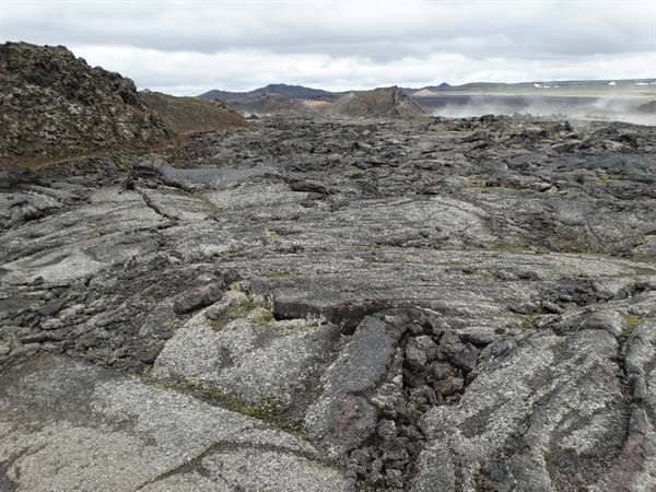 Area geotermale del Krafla, campo di lava.