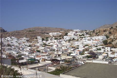 Lindos il Paese visto dall'alto