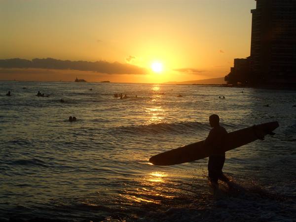 TRAMONTO A WAIKIKI