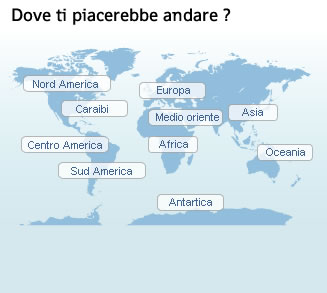 mappa continenti