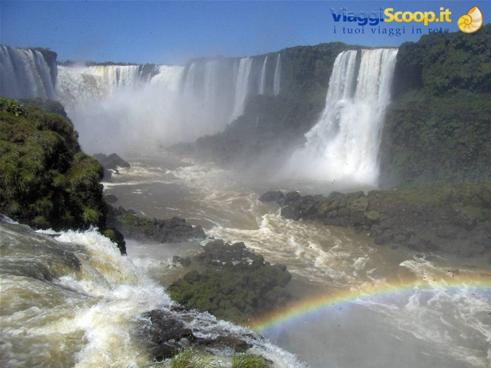 Il complesso delle cascate viste dal lato Brasiliano