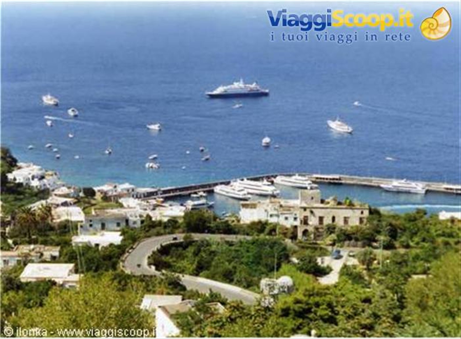 porto di capri, golfo, veduta dall'alto