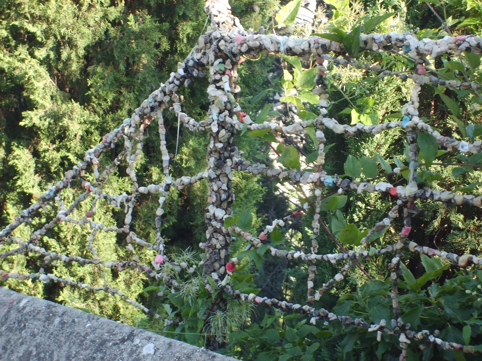 una simpatica decorazione di gomme da masticare - masticate - nei pressi della rocca maggiore