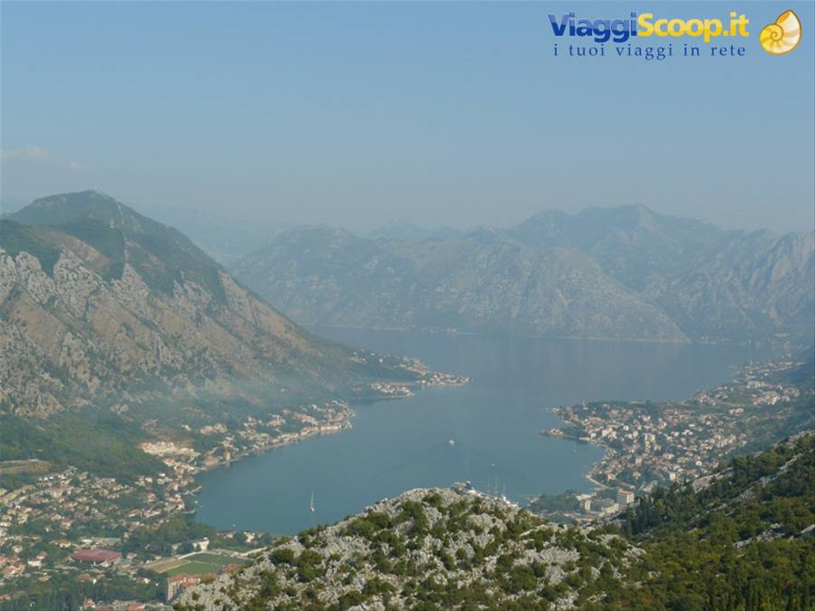 La baia di Kotor salendo al Lovcen