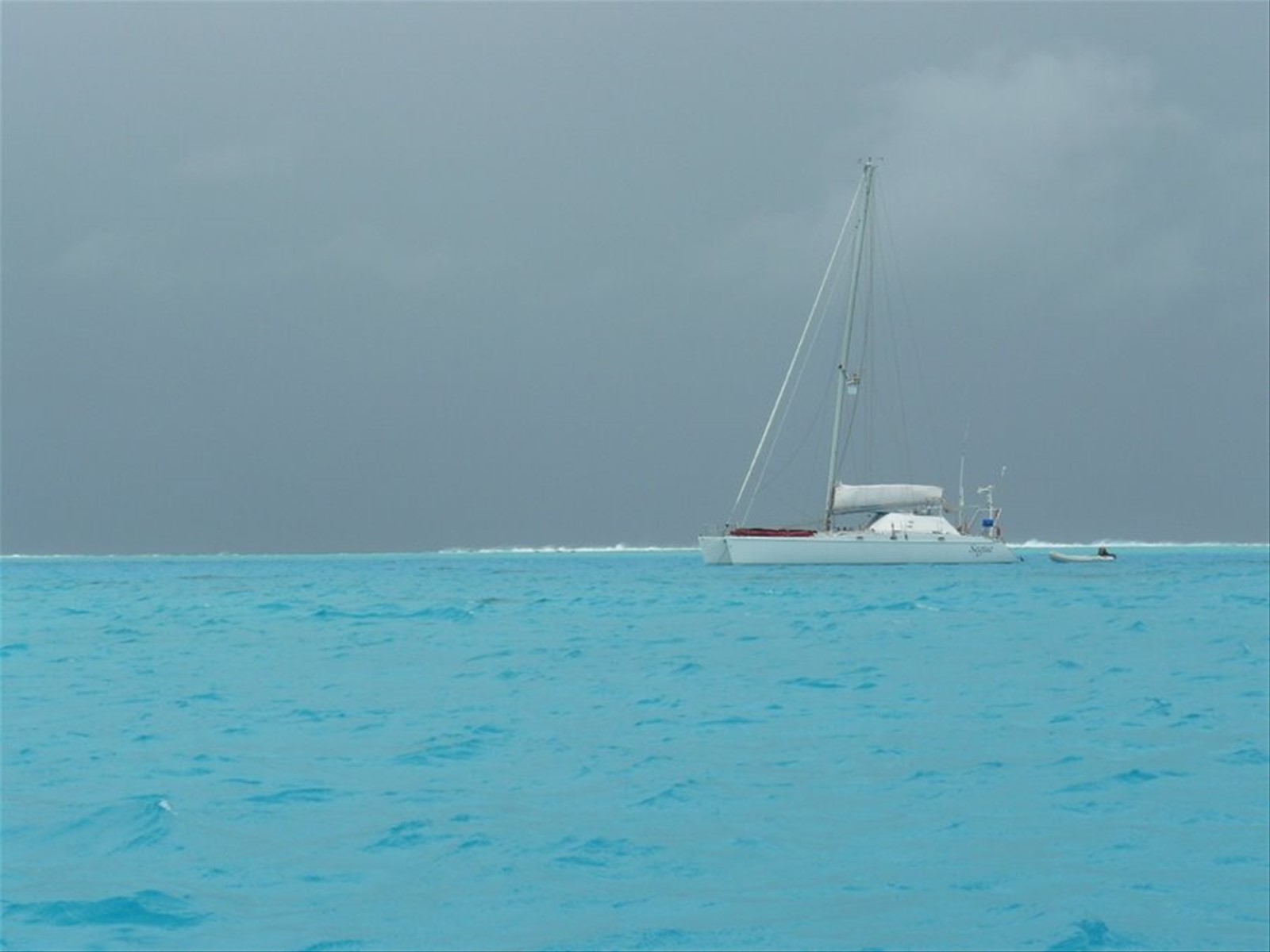 In barca nella laguna - Passata la tempesta