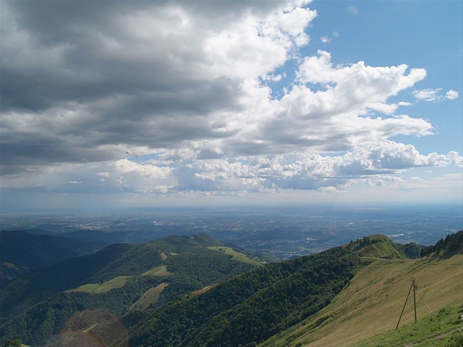 Panorama verso la PIanura Padana