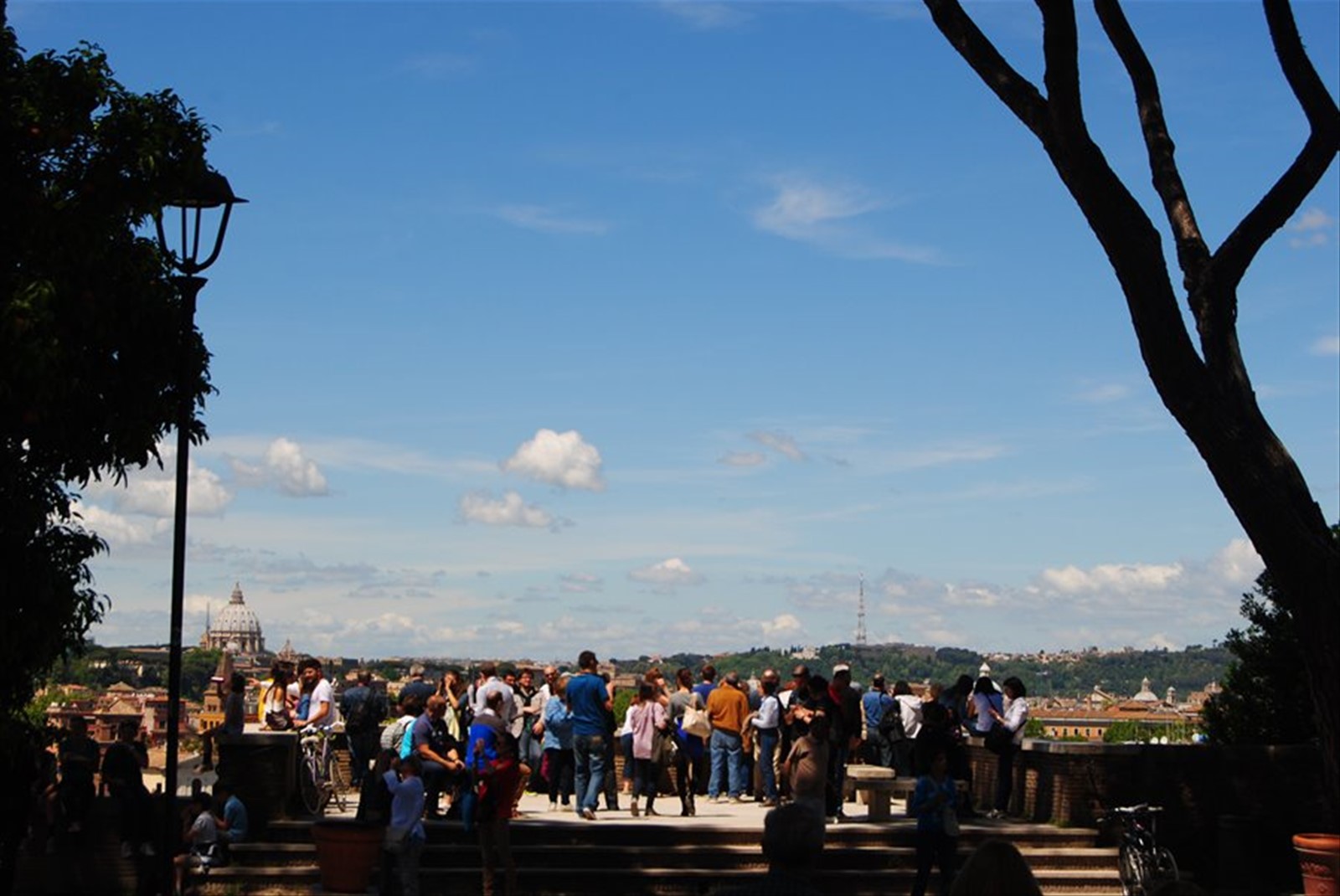 La veduta del giardino degli aranci