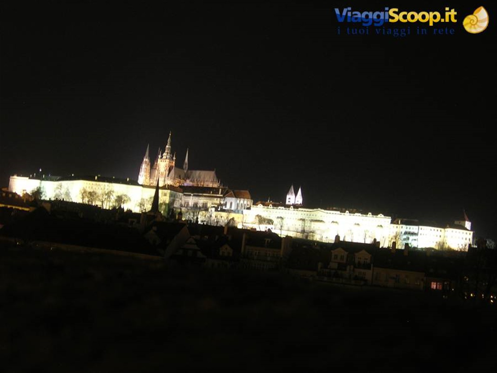 Praga - castello in notturna