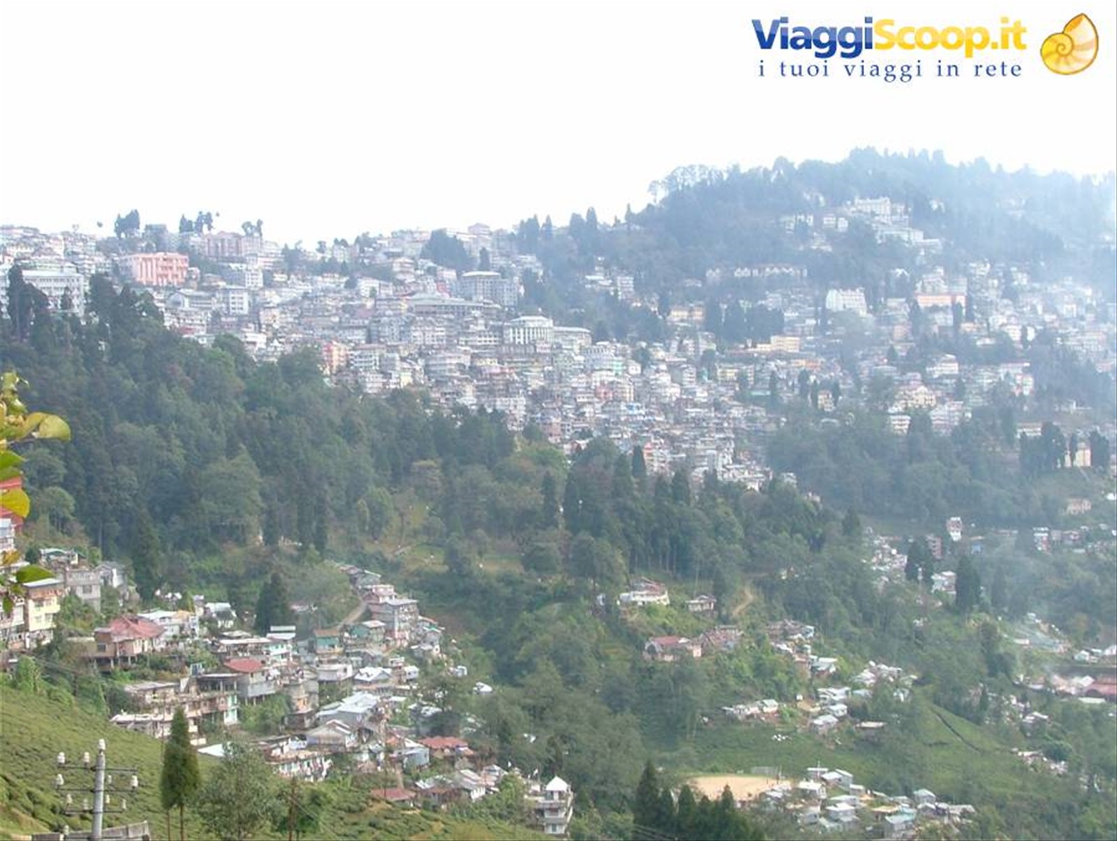 vista su Darjelling nello stato del Bengala Occidentale