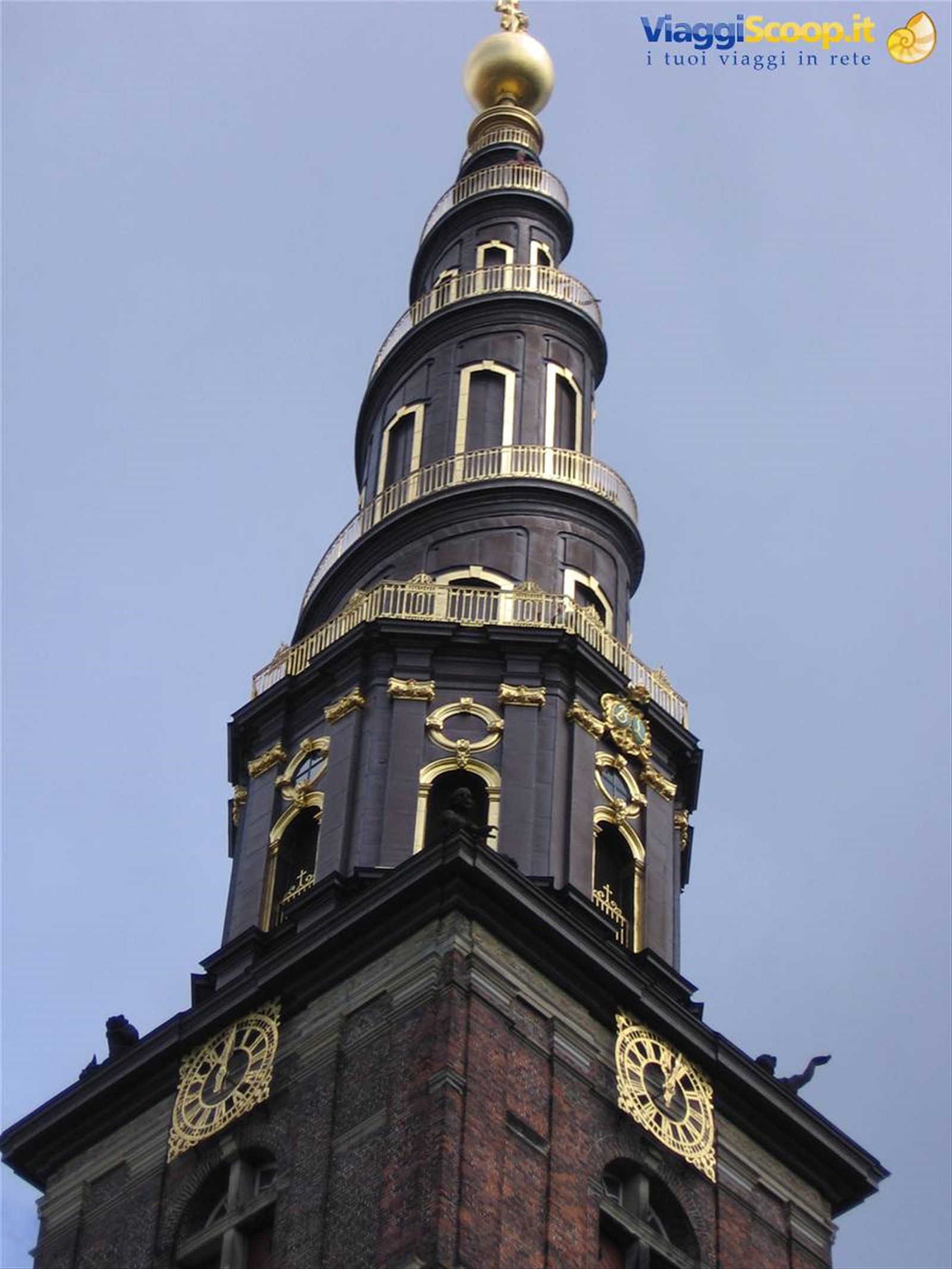 Copenaghen, il campanile di Vor Frelsers kirke a Christianhavn