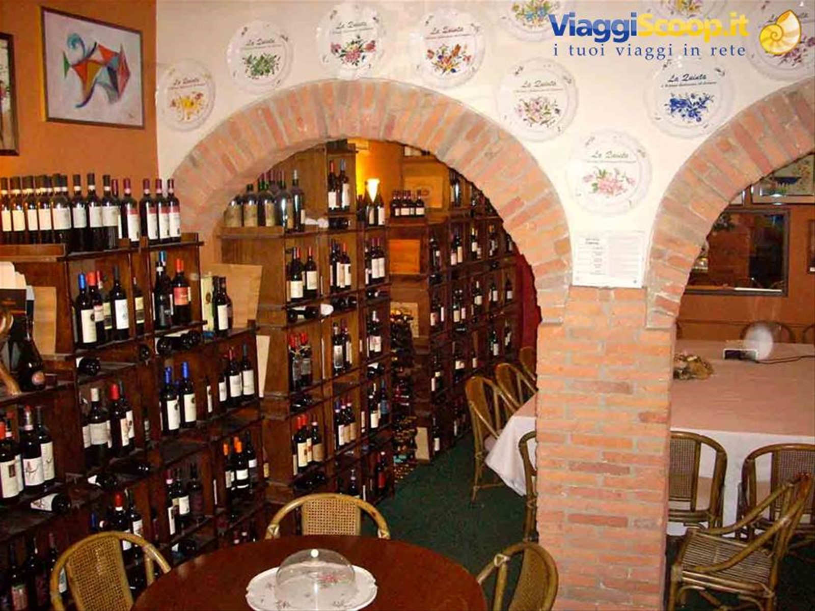 La spettacolare enoteca del Ristorante La Quinta di Lodi
