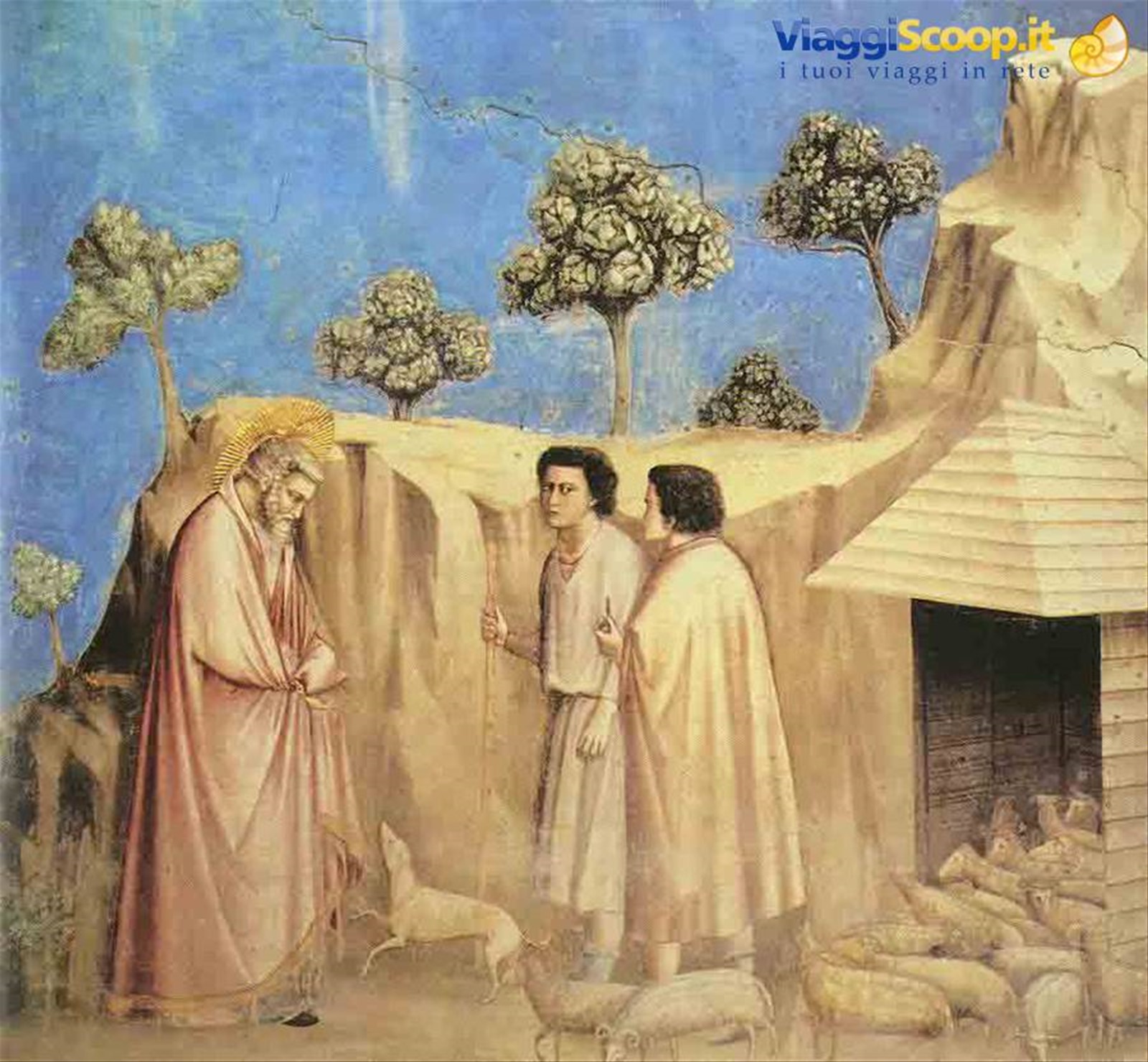 Un particolare degli affreschi di Giotto presso la Cappella degli Scrovegni