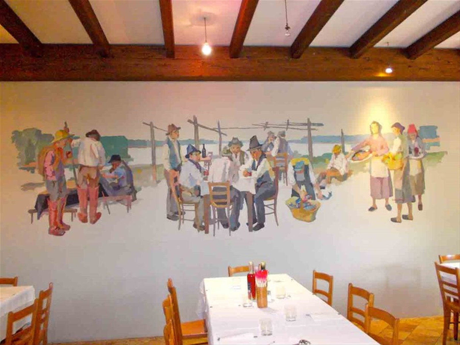 L'affresco di Giacomo Malfanti presso la Trattoria Da Cattivelli