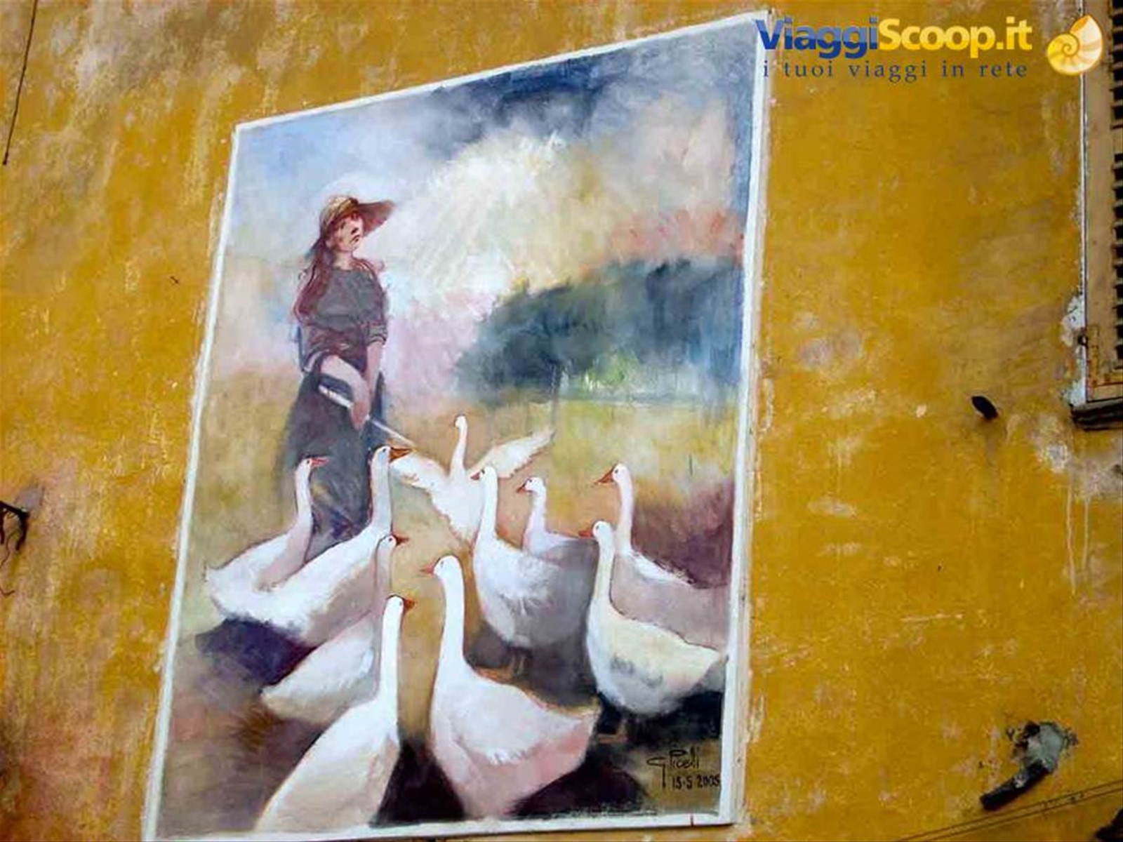 Un affresco a tema contadino a Salussola