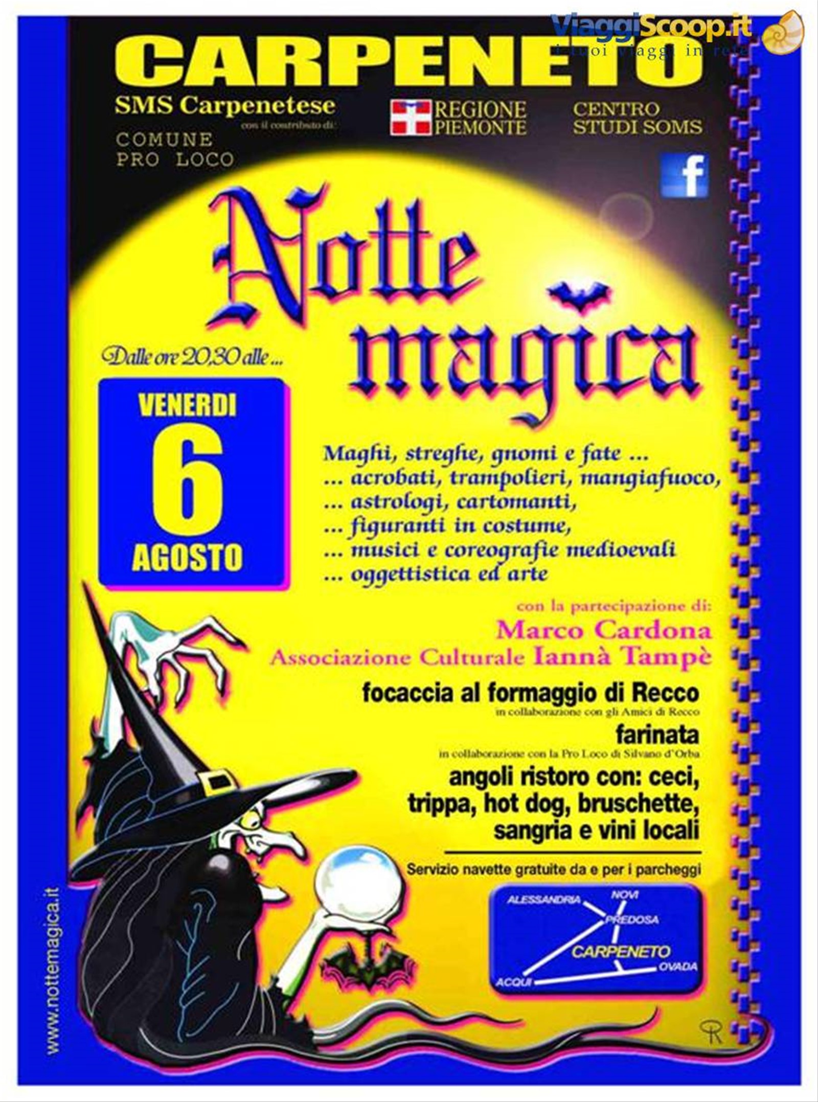 Locandina Notte Magica a Carpeneto 2010