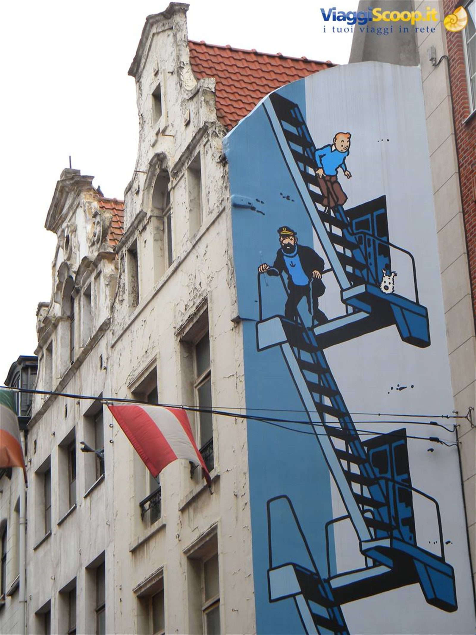 Uno dei murales più famosi: Tintin!