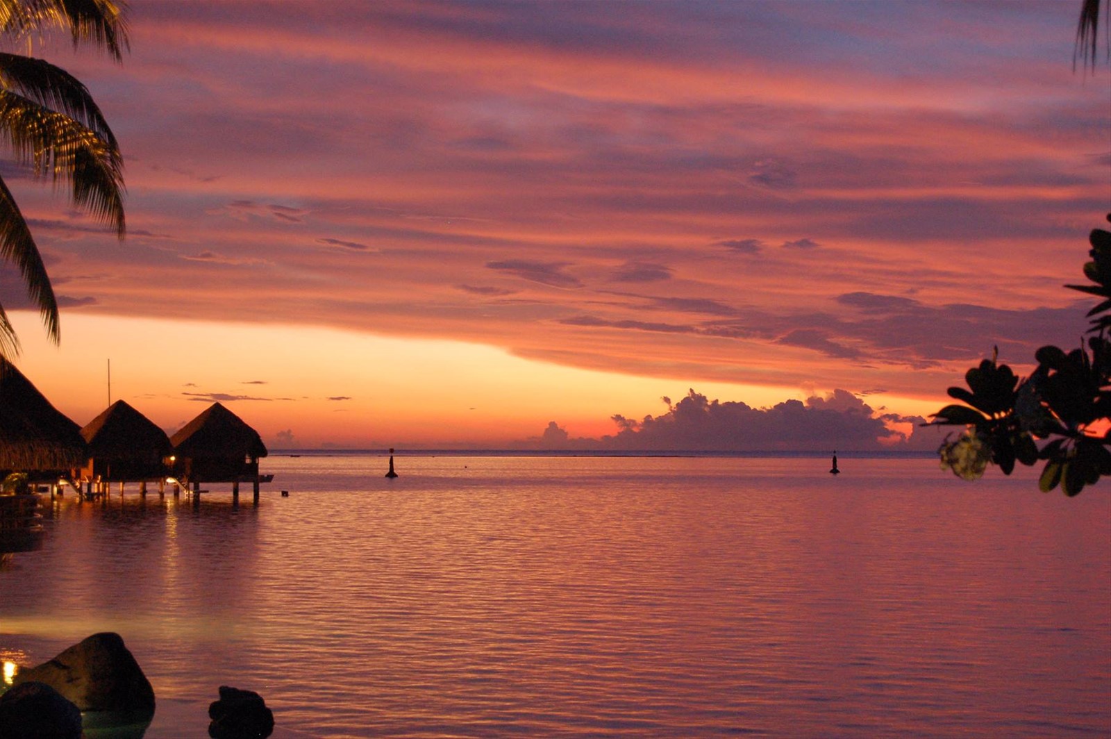 Tramonto a Tahiti