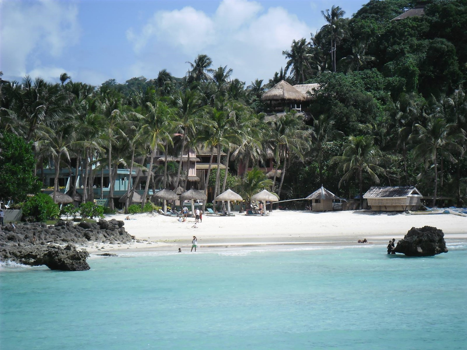 un pezzo della spiaggia lunga a Boracay,Filippine