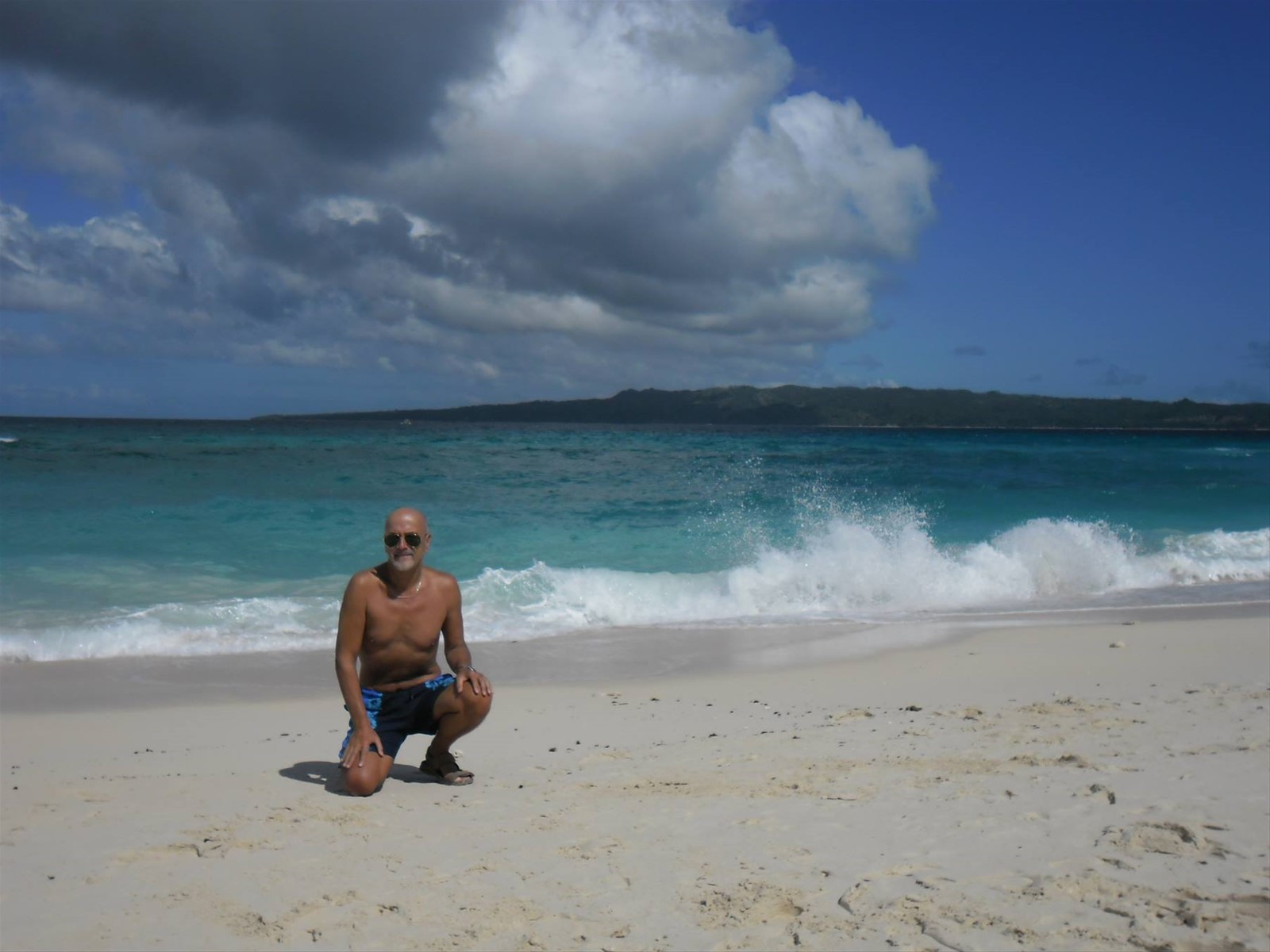 io in una spiaggia dell'isola di Boracay, Filippine