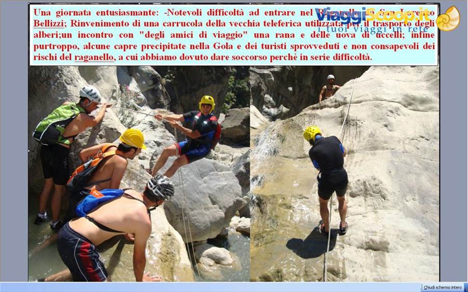 discesa delle Gole del Raganello
