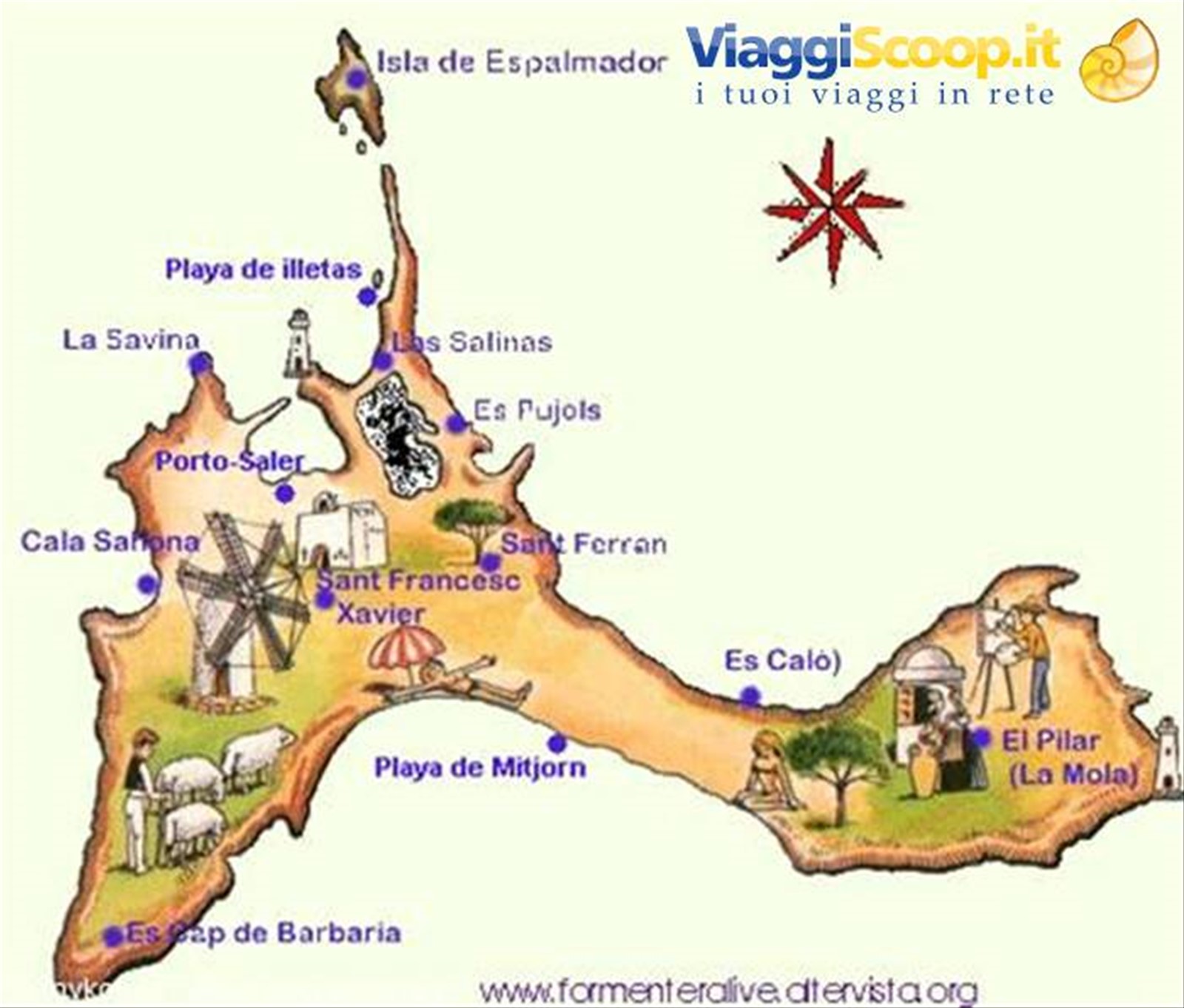 Mappa di Formentera